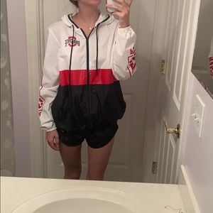 PINK Ohio State Windbreaker